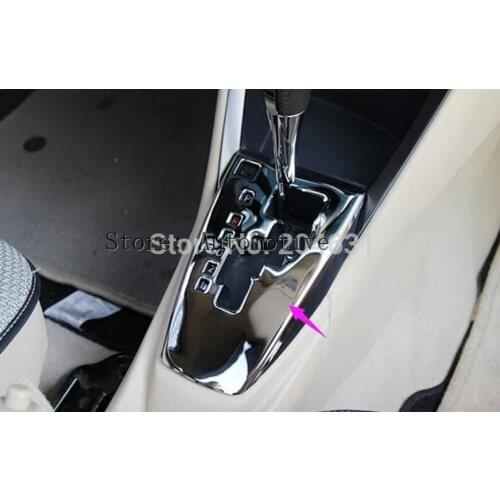 For Toyota Vios Yaris YarisL 2014 2015 2016 Car Stainless Steel Gear Shift Panel Plate Metal Sticker Decoration