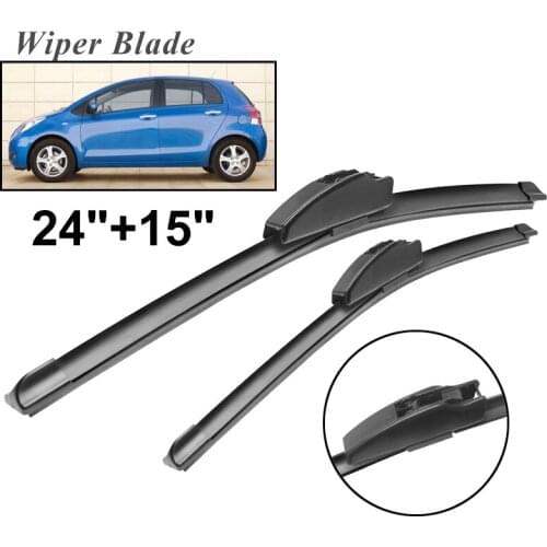 Okowiper RHD & LHD Front Wiper Blades For Toyota Yaris French Build 2006 - 2011 Windshield Windscreen Front Window 24"+15"
