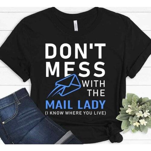 Mail Lady Post Office Carrier Mailman Woman Worker Funny USPS Gift T shirt