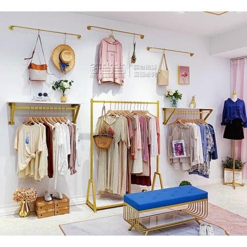 Complete sets of clothing furniture clothing store display rack wall hanging hanger simple womens clothing store display rack g