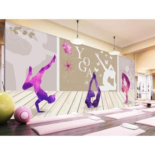 Custom murals 3d photo wallpaper European and American fashion yoga gym background wall Decorative painting 3d wallpaper mural