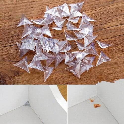 50pcs/pack Transparent Crystal Drawer Corner Dust Kernels Wardrobe Cabinet Dustproof Particles
