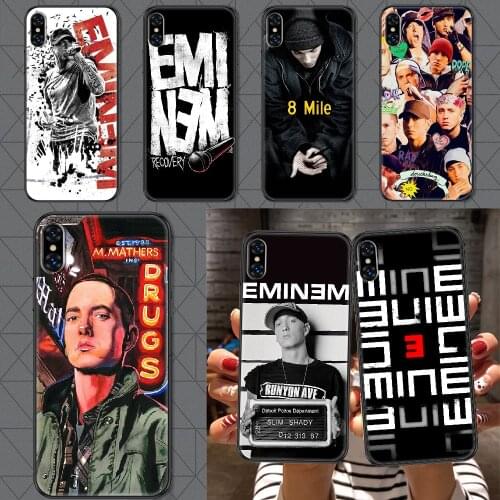Rapper Eminem rap Phone Case Cover Hull For iphone 5 5s se 2 6 6s 7 8 12 mini plus X XS XR 11 PRO MAX black art coque luxury