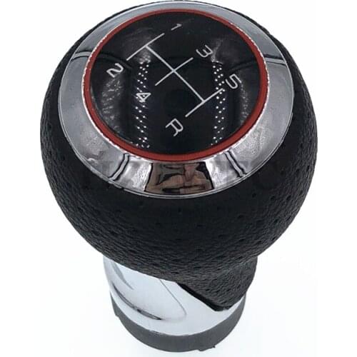 5 Speed Gear Shift Knob New For Audi A4 S4 B8 8K A5 8T Q5 8R S Line 2007-2015 Manual Leather Red Line