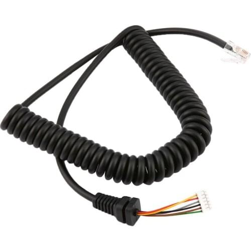 Hand Speaker Microphone Cable for YAESU FT 7800/1907/8800/8900/7900/1807 MH48A for Car Radio Talkie Walkie Telephone Spring Line