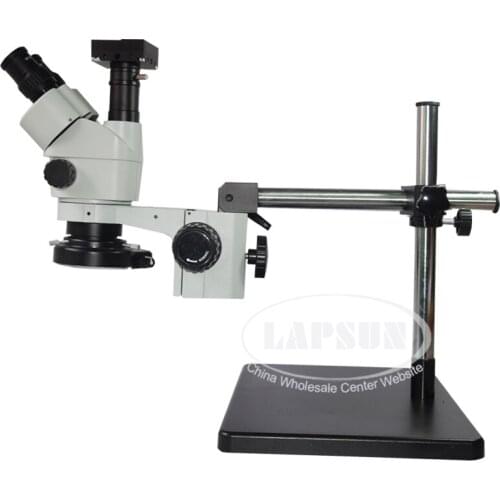 Simul-focal 7X-45X Trinocular Industral Zoom Stereo Microscope + 30X-200X 1080P 60FPS HDMI USB C-mount Camera + Video Recorder