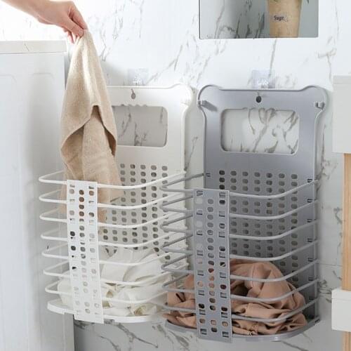 Bathroom Storage baskets foldable Dirty laundry basket storing dirty clothes wall hanging household Bath products Storage basket