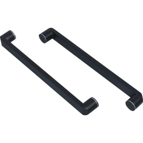 Glass door handle of bathroom glass door handle of black shower room 304 stainless steel