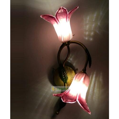 Bedroom Bedside glass Flower wall lamp sconce Dining Room Staircase Aisle led Lamp loft industrial Wall lighting