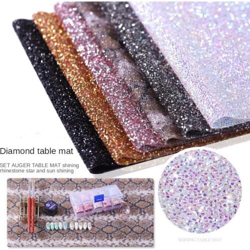 TIANMI Diamond Scrub Nail Mat Salon Practice Cushion Pillow Glitter Foldable Pad Manicure Nail Art Table Mats Tool