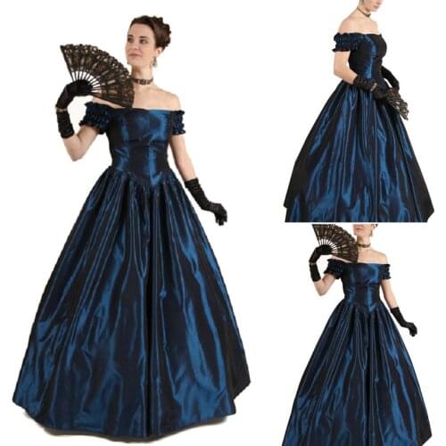 1860S Victorian Corset Gothic/Civil War Southern Belle Ball Gown Dress Halloween dresses US 4-16 V-1242