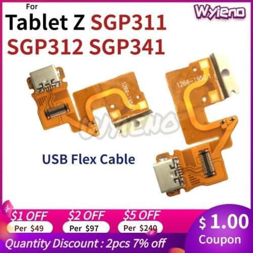 Wyieno For Sony Tablet Z SGP311 SGP312 341 SO-03E USB Dock Charging Port Plug Charger Connect Flex Cable Board 10pcs/lot