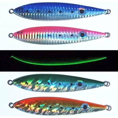 10pcs*60g/80g Lumious jig Slow jig Lead fish Lead Jigs NO fishing hook Metal fishing lure Free shipping