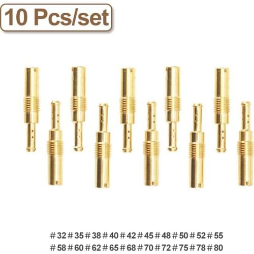 10Pcs Motorcycle Carburetor Idle Jet Kit Set Slow/Pilot Jet Main Injectors Nozzle for PWK PE Mikuni OKO Keihin KOSO Carb