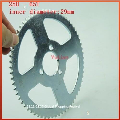 25H 29MM 65 Tooth 65TRear Sprocket Razor EVO X-Treme IZIP E Gas Scooter 47CC 49CC Mini Moto