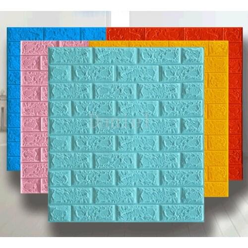 3d Brick Wall Stickers Tv Background Living Room Wall Stickers Diy Self-foaming Waterproof Decorative Wall Covering Wallpaper