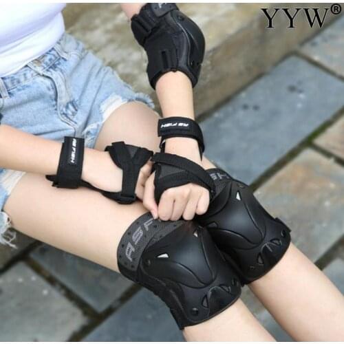 6 PCS Elbow Knee Adult Women Girls Hand Guard Pad Roller Skates Skateboard Bike Sports Protective Gear Set Skating Cycling