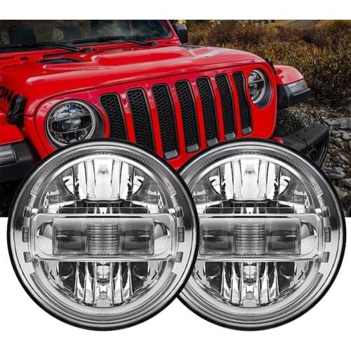 7 inch LED Headlights Assembly with DRL High Low Beam&4 Inch Fog Light For Jeep Wrangler JK 2007-2018 LJ CJ TJ 97-18 JEEP JL