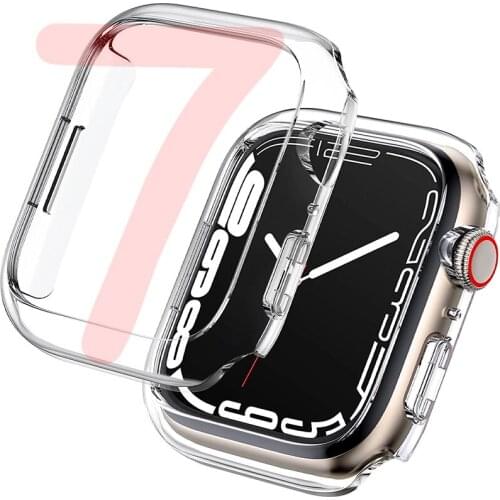 Screen Protector Case for Apple Watch SE 6 5 44MM 40MM TPU HD Clear Ultra Thin Cover iwatch bracelet Apple watch band 38mm 42mm