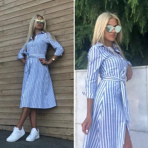 CHURSES Long Sleeve Summer Dresses