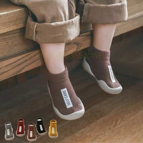 Toddlers Floor Slippers Baby Boys Brown First Walk Shoes Sneakers Comfortable Shoes for Newborn Girls Socks Shoes with Soft Sole
