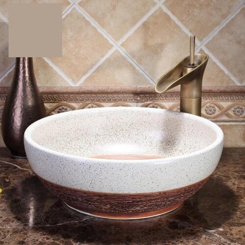 Europe Vintage Style Art wash basin Ceramic Lavabo Counter Top Wash Basin Bathroom Sinks art wash basin