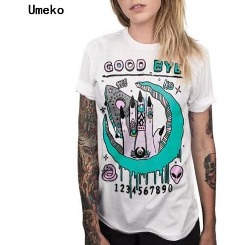 Umeko New Over-sized Egirl Aesthetic T Shirts Harajuku Graphic Tees Women Kpop Tops Women Tshirt Streetwear 90s Summer Plus Size