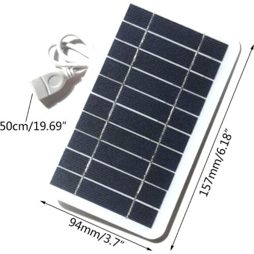T3LB Flexible Anti Corrosion Power Kit 2W 5V Solar Panel Multipurpose USB Solar Panel Charger for Cellphone Tablet
