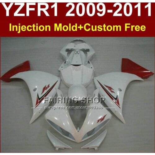 Classic white motorcycle fairings for YAMAHA Injection mold YZF R1 09 10 11 12 R1 body parts YZF1000 YZFR1 2009 2010 2011+7Gifts