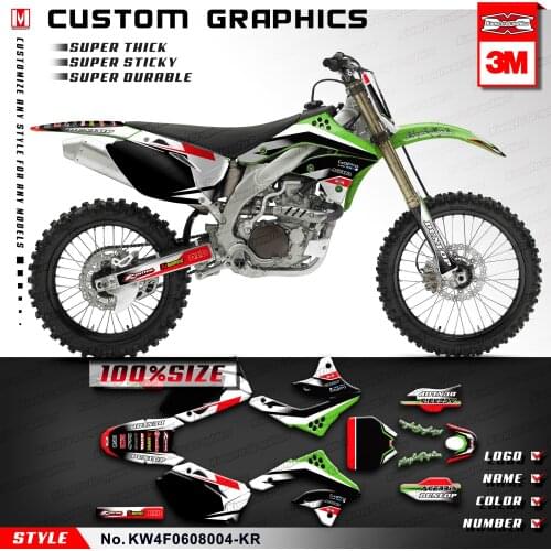 KUNGFU GRAPHICS MX Decals Off-road Motorcycle Stickers Backgrounds for KX250F KX450F KXF 250 450 2006 2007 2008