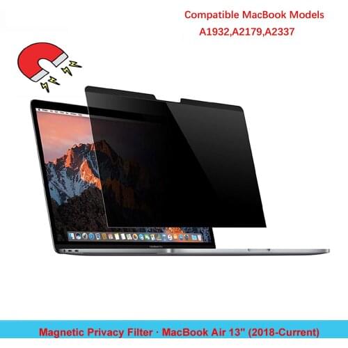 Magnetic Privacy Filter Laptop Anti-Glare Screen Protector for New MacBook Air 13" (2018-Current) A1932,A2179