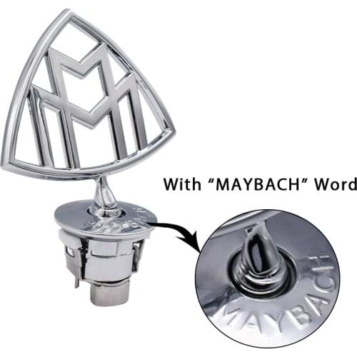 For Mercedes Benz C E S Class S400 S500 S600 Maybach Standing Metal Emblems Car Hood 3D Rear Logo Badge Aluminum Accessories New