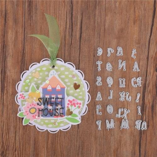 YaMinSanNiO A-Z English Letter Metal Cutting Dies Crafts For Scrapbooking Cards Making Die Embossing Cut Home Decor Word Stencil