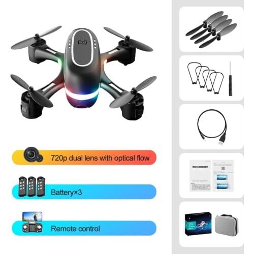 2021 NEW MINI Drone 4K HD Dual Camera With WIFI FPV Optical Flow Aerial Photography Profesional RC Quadcopter Boys Toys