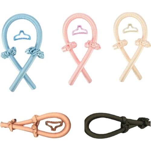 Heatless Curling Rod Headband No Heat Curls Ribbon Hair Rollers Sleeping Soft Headband Hair Curlers Diy Hair Styling Tools A8645