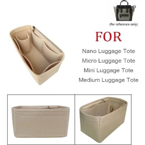 For Luggage Micro Mini Nano bag shaper purse insert Makeup Travel Inner Purse Portable Cosmetic Bag Organizer