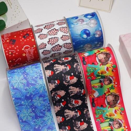 DIY Handmade Materials Printed Grosgrain Ribbon 5 Yard Per Size 46529