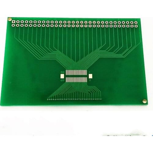 2pcs 60PIN 0.5 0.7 0.750.8 0.9 1.0 LCM TFT LCD Test Board Universal Adapter Plate 60P 0.5-1.0mm ENIG FR4 PCB 81*56mm pinboard