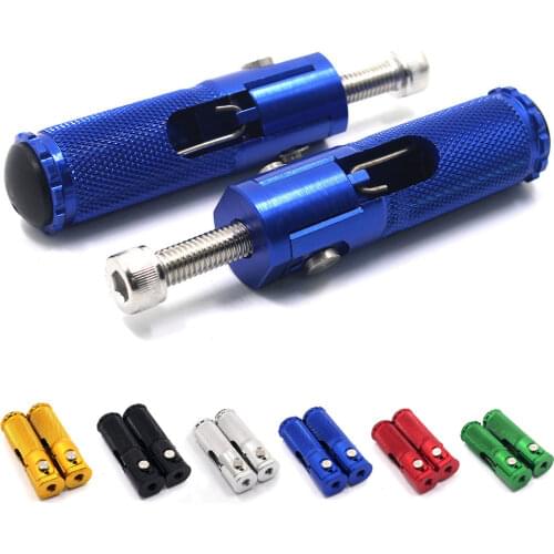 BJMOTO Universal Motorcycle Bike Folding Footrests Footpegs Foot Rests Pegs Rear Pedals For BMW Honda Kawasaki Yamaha Suzuki