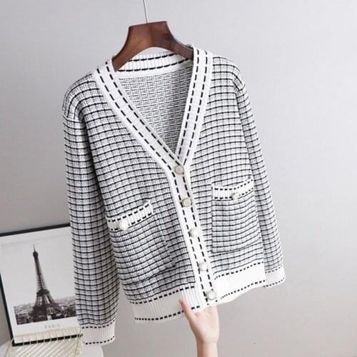 Women Cardigan Knitted Sweater Autumn Winter Long Sleeve V neck Jumper Cardigans Casual Streetwear Pull Femme Coat ZZ1127