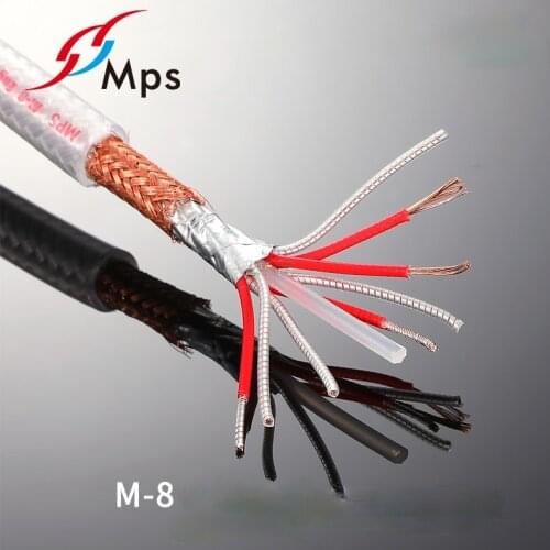 1 meter MPS silver-plated M-8 fever audio XLR amplifier pre-stage RCA signal balanced cable power speaker audio cable