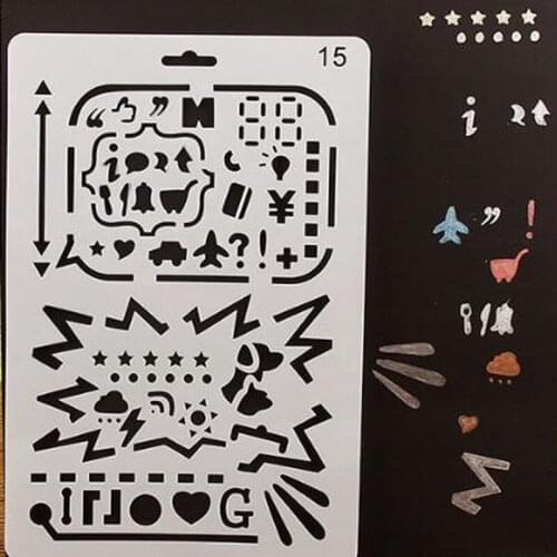 1pc ChildrenS Drawing Decoration Painting Template Lace Ruler Album Production Manual Material Office School Supplies Reusable
