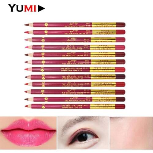 1PC Waterproof Matte Lip Line Pen For Lips Eyeliner Blush Makeup Longlasting Tattoo Lipstick Sketch Dye Tint Liner Pencil