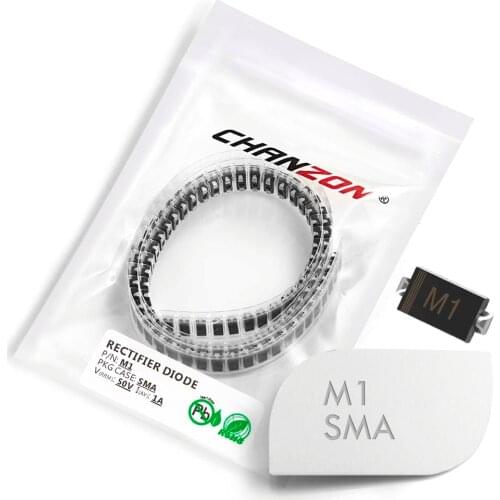 100 Pcs M1 SMD Rectifier Diode 1A 50V SMA (DO-214AC) 1 Amp 50 Volt Electronic Silicon Diodes