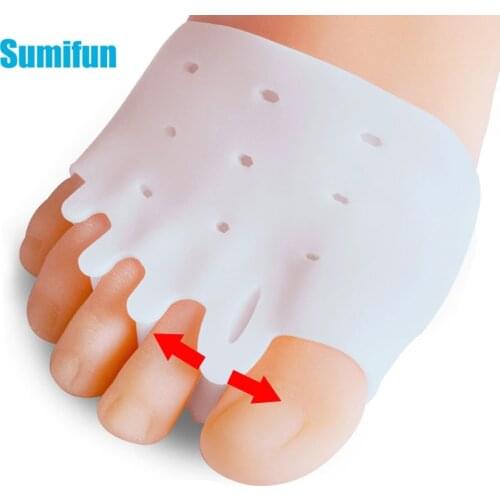 2pcs Soft Silicone Foot Cushions Forefoot Pads For Feet Callus Blisters Corn Pain Relief Reusable Non-Slip Toe Separators C1657