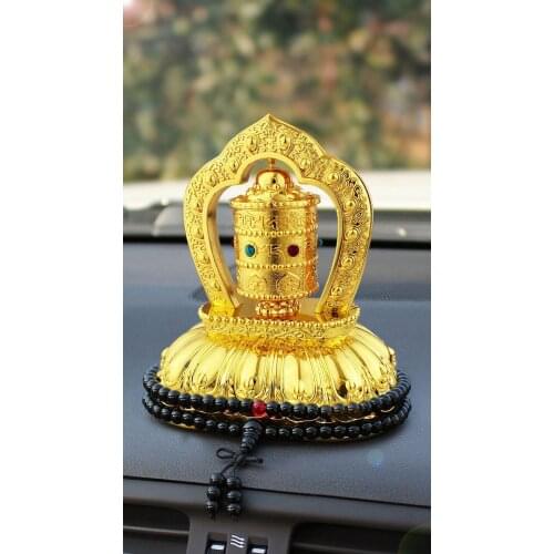 2020 HOME OFFICE SHOP CAR travel Bless Safe and good luck Talisman Protection-Solar energy Buddhist Scriptures prayer wheel