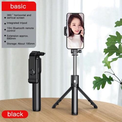 3 In 1 Wireless Bluetooth-compatible Selfie Stick Handheld Monopod Shutter Remote Foldable Mini Tripod for Smartphone for IOS