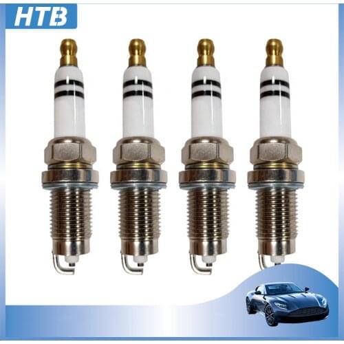 4PCS 101905601F F7HER02 Ignition Spark Plug For Skoda Seat FR7HC + VW Jetta Golf Beetle 2.5L Passat Rabbit 101 905 601 F