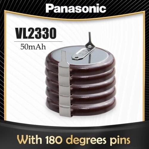 5PCS 100% Original Panasonic VL2330 2330 3V Lithium Rechargeable Battery With Legs 180 degrees For Timer Car Key Remote Watch