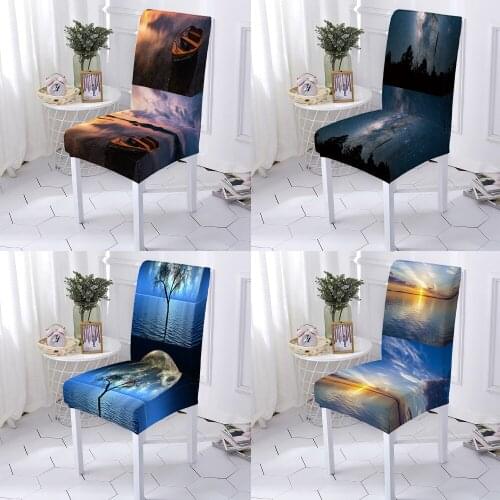 Bohemian Style Elastic Chair Cover Restaurant Elastic Material Chair Cover Office Chair Banquet Chair Armchair Protective Cover